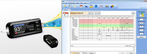 SiDiary arbeitet mit dem Bayer Contour USB Stick zusammen