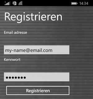 Registrieren der Windows Phone App Registrieren der Windows Phone App
